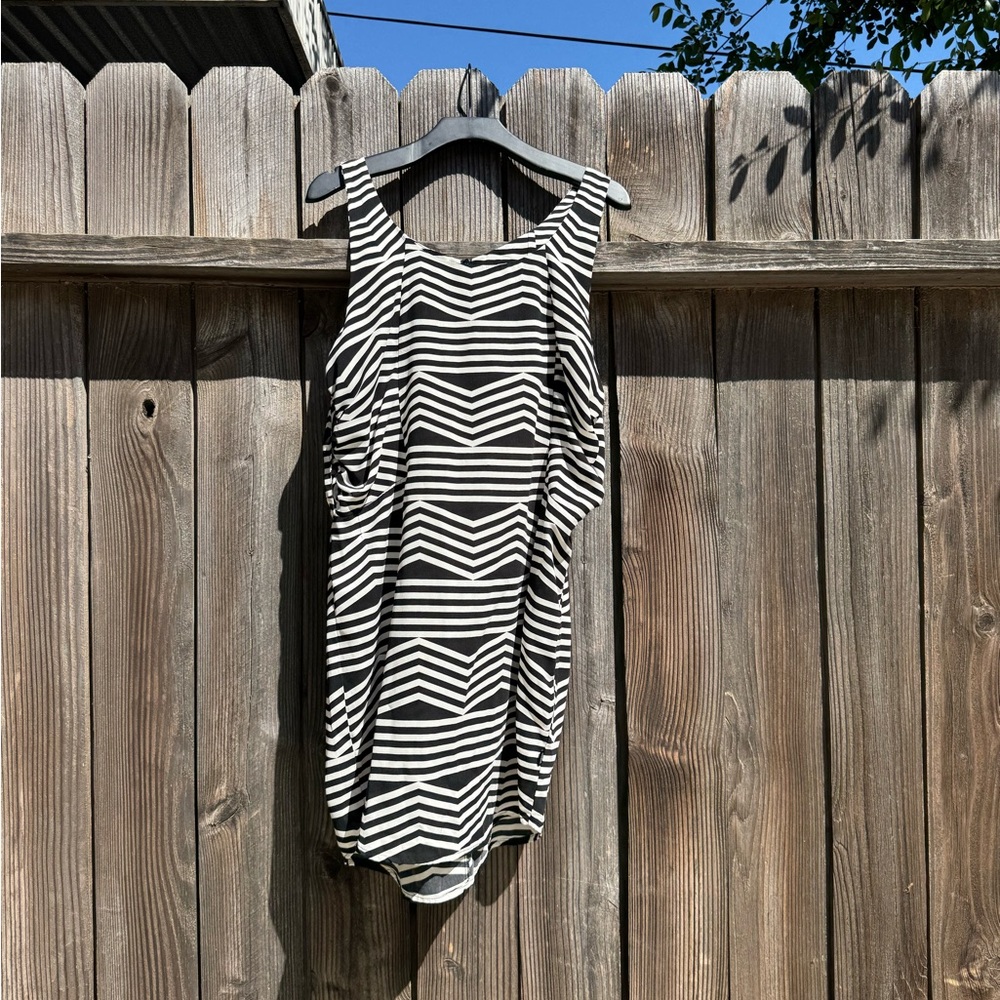 Insight Black and White Striped Sleeveless Dress